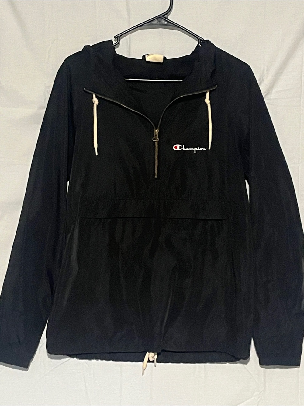 Champion LightWindbreaker Pullover jacket Black XS vintage inspired athletic